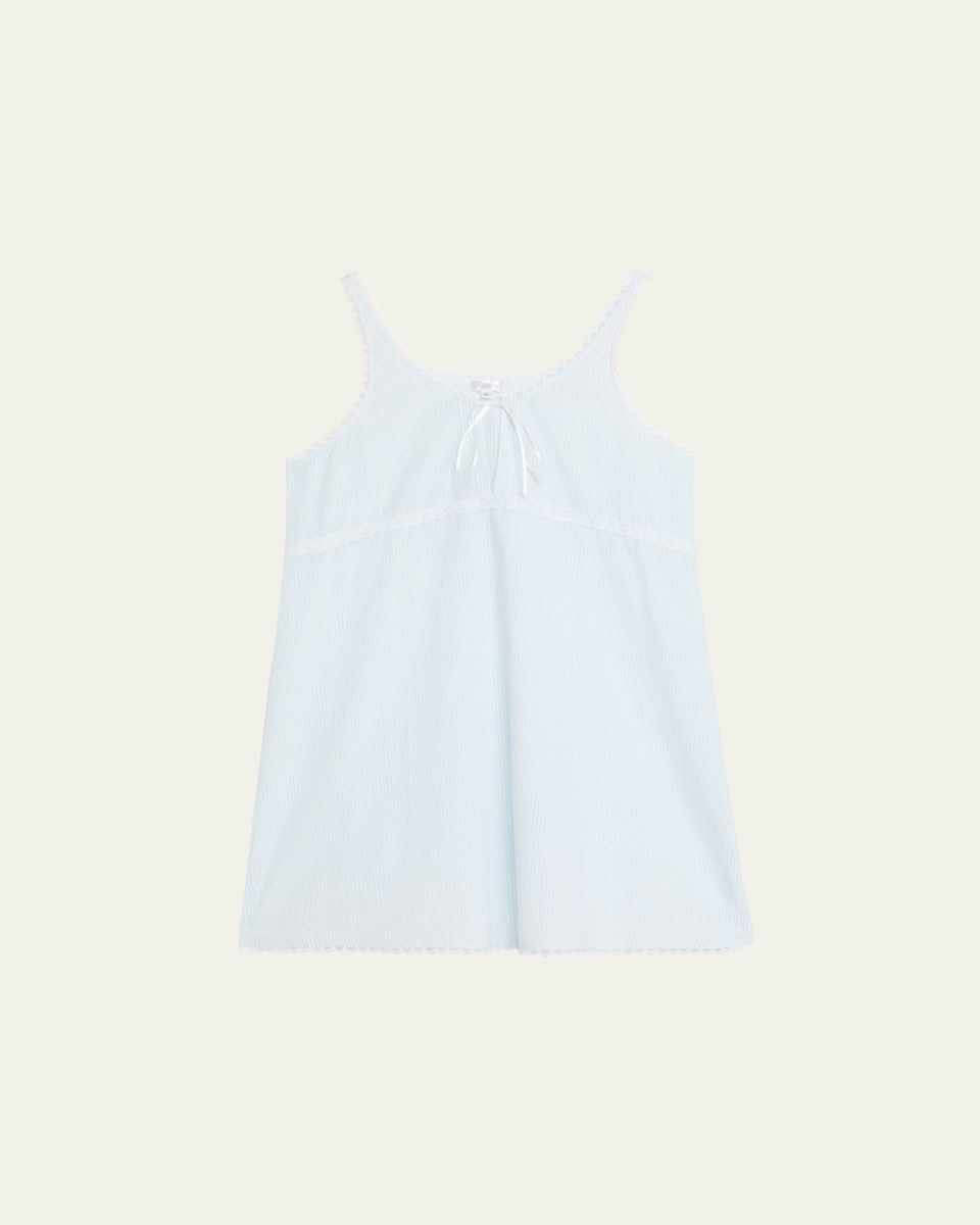 Vionette Striped Lace-Trim Chemis